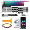 Vgetting 140 /55.1in Symphony LED Car Ambient Lights Universal 6 In 1 RGB Atmosphere Lamp USB APP Remote for Tesla Model 3 Y S X