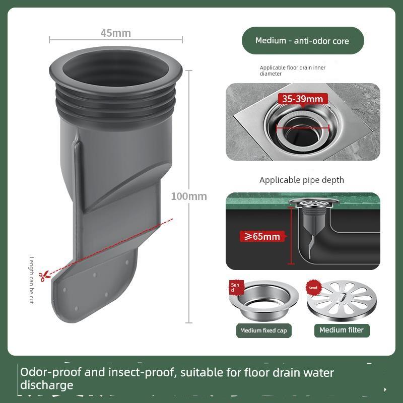 Bathroom Anti-Hair Drain Filter Stainless Steel Sewer Filter Cover Kitchen Sink Garbage Hair Anti-Clogging