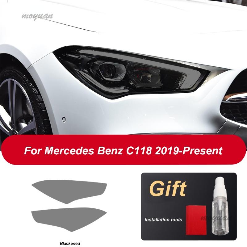 Car Headlight Protective Film Transparent Black TPU Sticker For Mercedes Benz CLA Class C118 CLA45 AMG CLA250 Accessories