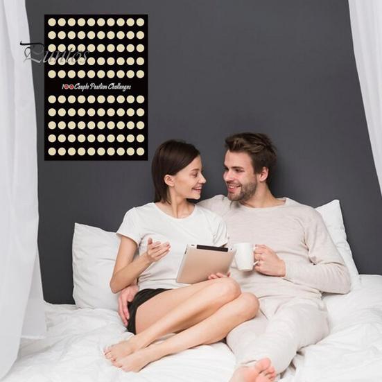 Ζευγάρι Ξυστό 100 Dates Αφίσα Αξέχαστη Συναρπαστική Ημερομηνία Ξυστό Δώρο για την Ημέρα του Αγίου Βαλεντίνου