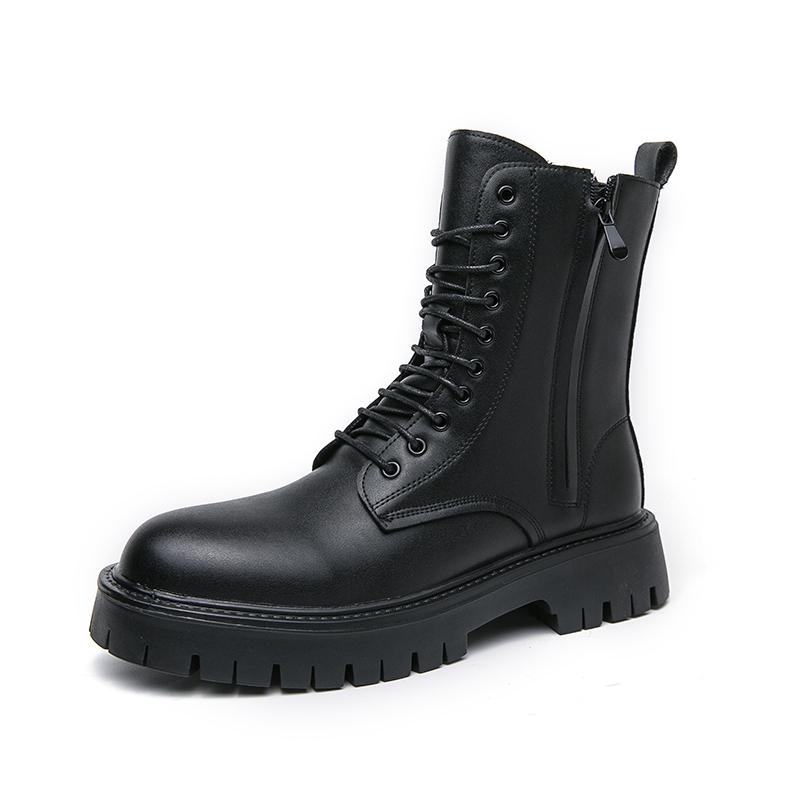 

Ботинки Golden Sapling Tooling Кожа Мужская Повседневная Обувь Удобная Платформа Досуг Ботильоны Высокий Верх Мужская Обувь 45 чёрный