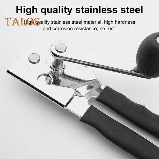 Manueller Dosenöffner, Edelstahl, Handkurbel, Flaschenöffner, robuste, seniorenfreundliche Küchenhelfer