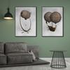 Vintage Hot Air Balloon Retro Steampunk Airship Poster Print Canvas Painitng Wall Art Pictures for Morden Living Room Home Decor
