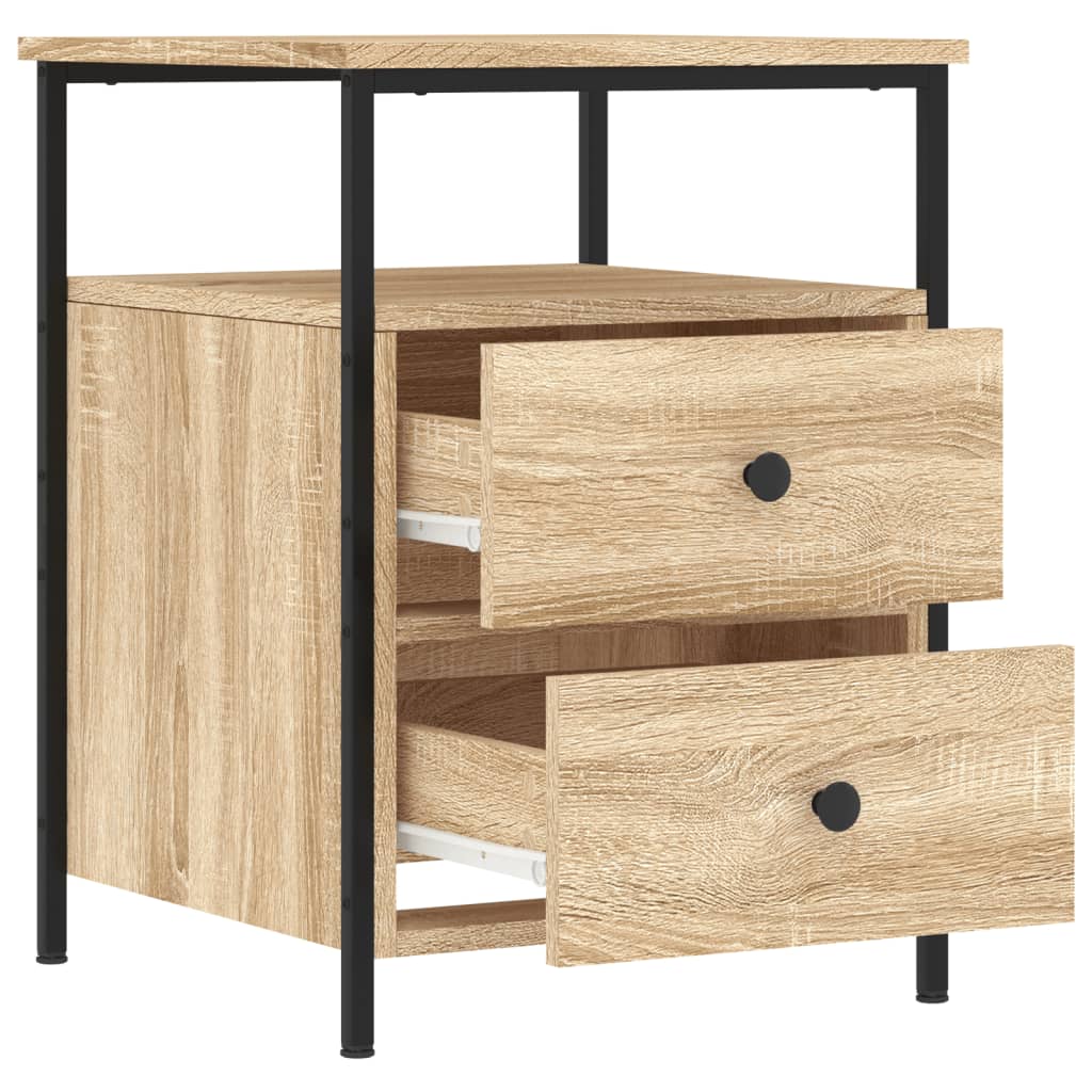 Nightstands 2 Pcs. Sonoma Oak 44 X 45 X 60 Cm Particleboard