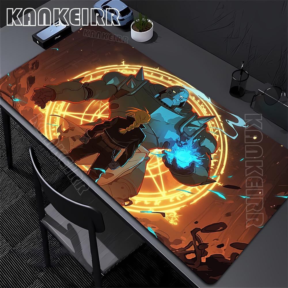 Xxl Anime Mouse Pad Large Gaming Accessories Fullmetal Alchemist Mousepad Custom Home Keyboard Pads Office Pc Gamer Cabinet Mat