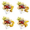 Large-sized Red Fire Engine 32-inch Digital 18-inch Five-pointed Star Fire-themed Children's Birthday Party Decoration