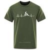 Mountain Bike Heartbeat Funny Mtb Dirt Bike Men Tshirt Hip Hop Casual Tops Summer Street T Shirt Oversized Cotton Tshirt Tees