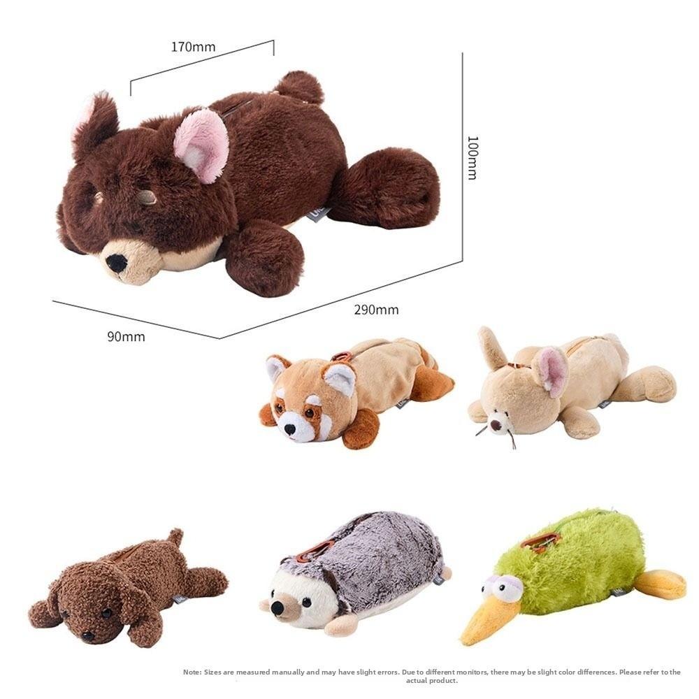 Large Capacity Pencil Case Cartoon Animal Stationery Organizer Gift Storage Bag  Student
