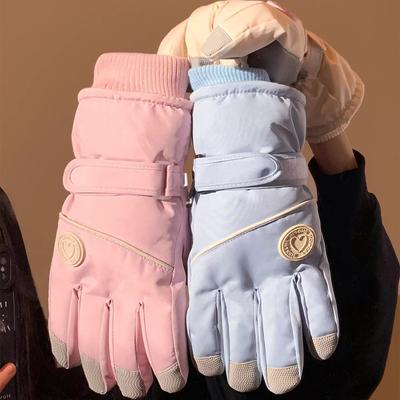 Skihandschuhe Herren und Damen 2026 neue Herbst- und Winter-Samt-Verdickte Warme und Kälte-Touchscreen-Elektrofahrzeug-Fahrhandschuhe