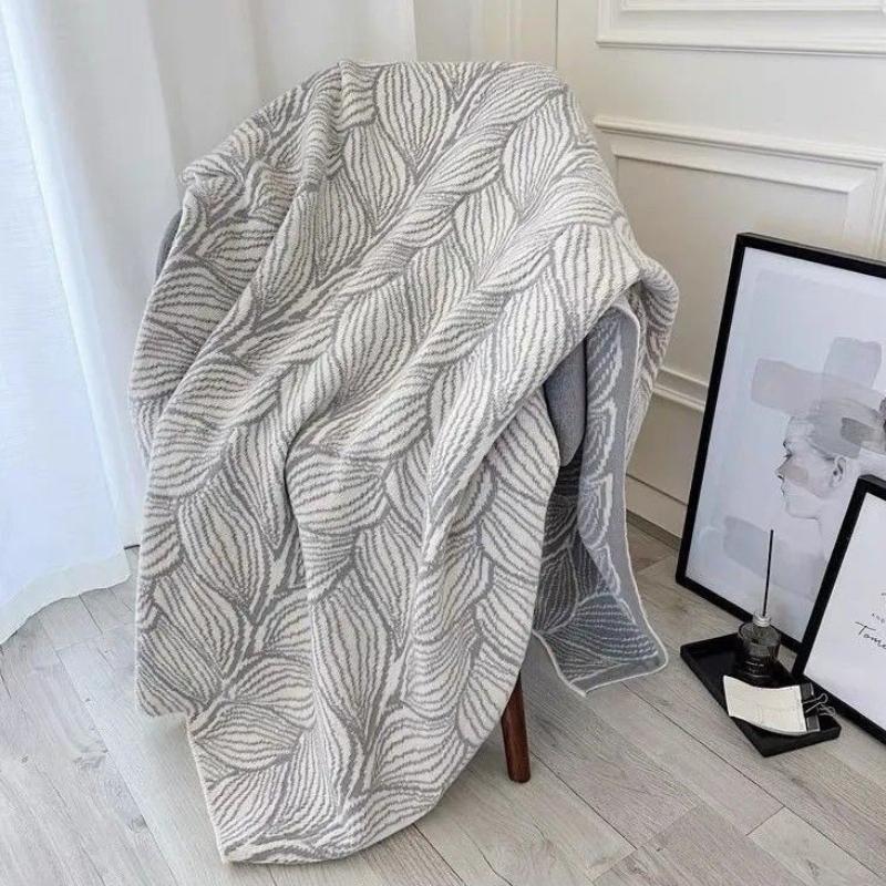 Strick-Sofadecke im nordischen Stil - Verdickte Wärme für Herbst/Winter, Leichtgewicht für Frühling/Sommer - Minimalistisch