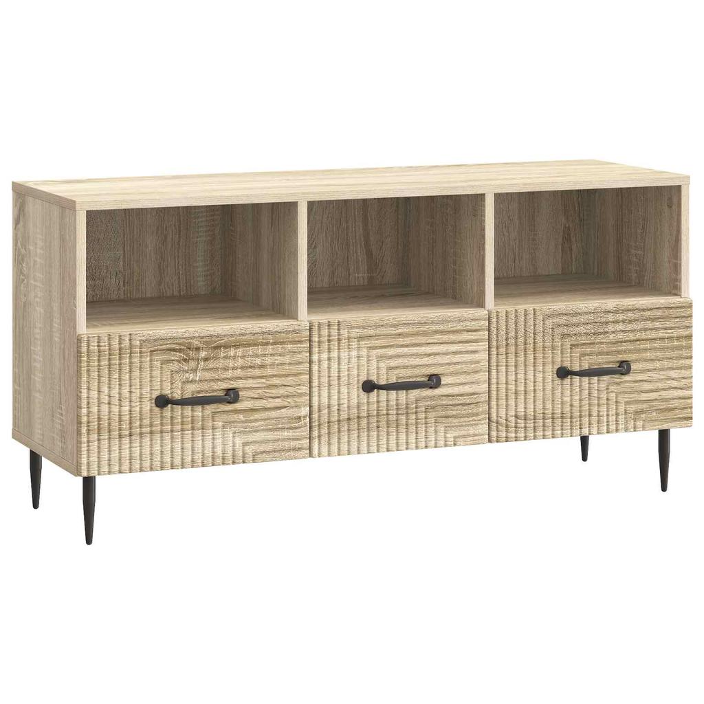 TV Stand in Sonoma Oak Finish 102 x 34.5 x 50 cm Particleboard