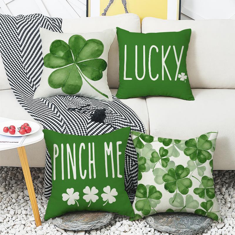Holiday Lucky Sofa Pillow Cover Lumbar St. Patrick's Day Decorative Printed Pillow