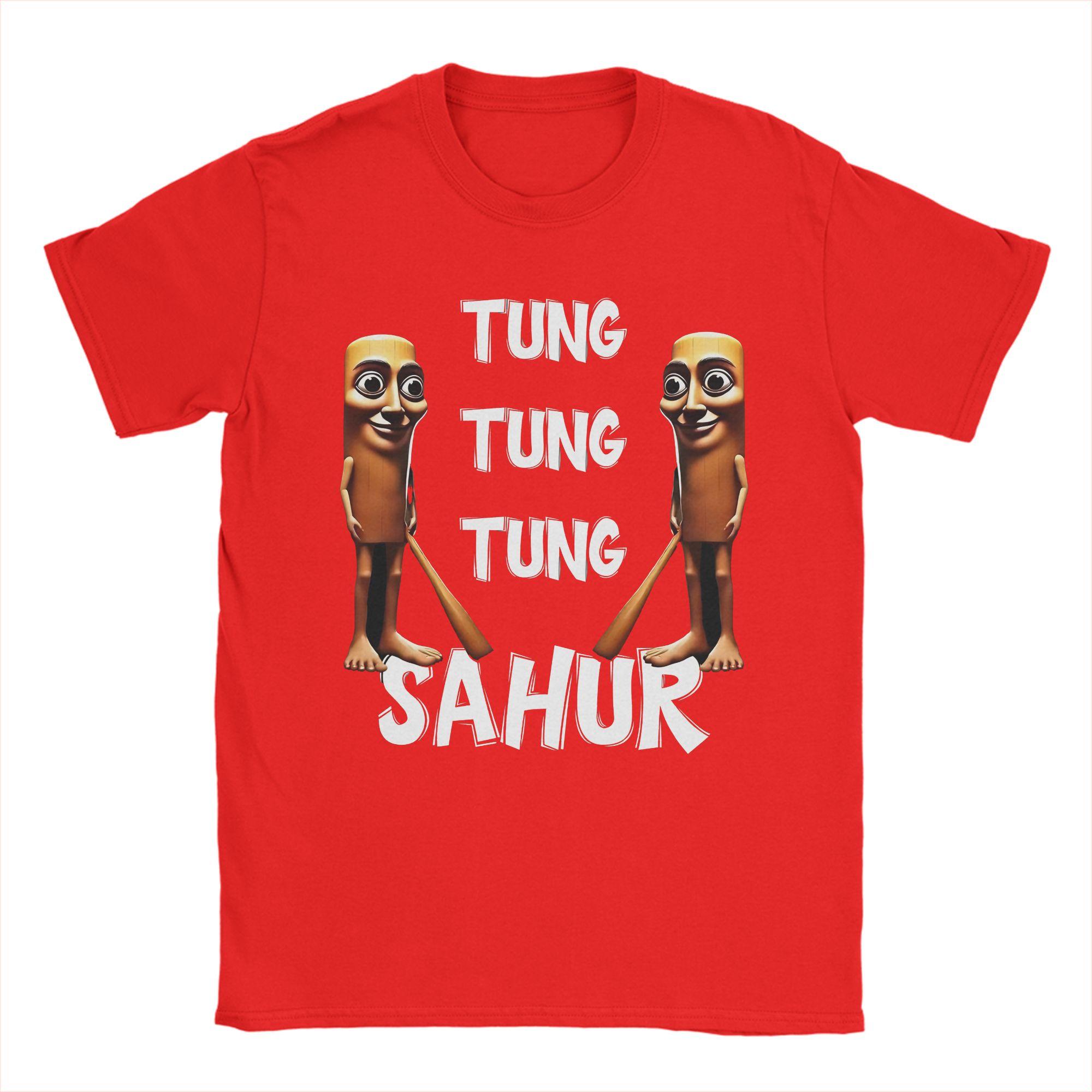 Unisex Womens TShirt Tung Tung Tung Sahur T Shirts Hip Hop Summer Tee Shirt Classic Pure Cotton Tops Gift S