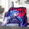 1Pc Fantasy Cyberpunk Character Blanket Soft Throw Blanket For Home Bedroom Bed Sofa Travel Office Solid Christmas Blanket