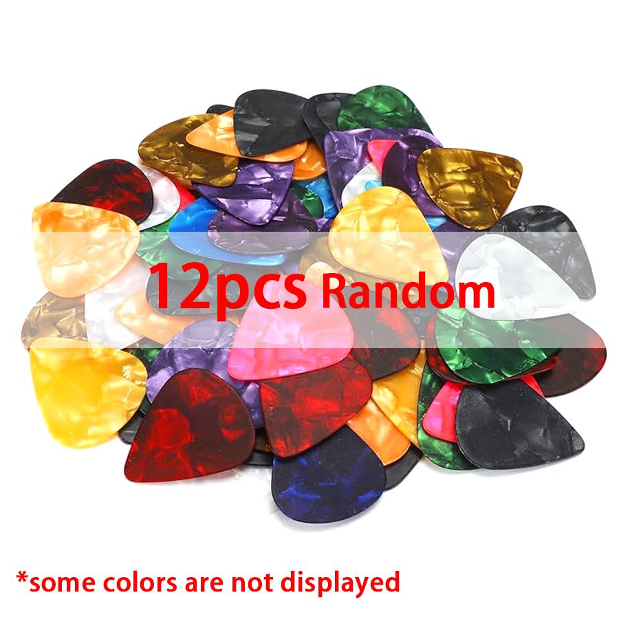 6/12/24/48/100pcs Guitar Picks ABS Guitar Ukulele String Instrument Accessories for Music Lovers Indoor Outdoor Performance XJM