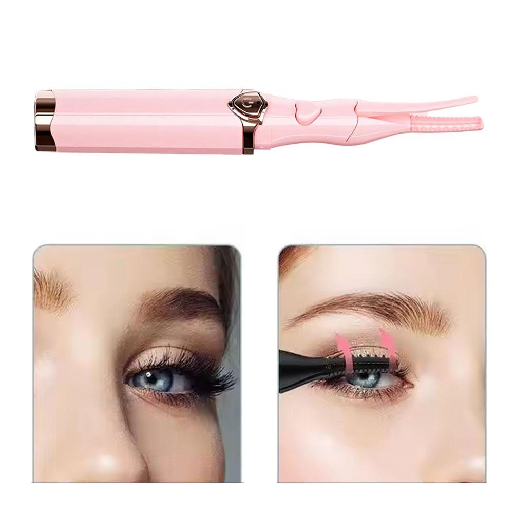 Electric Heated Eyelash Curler - Professional Quick Heating for Natural Lasting Curls, Temperature Controlled, USB Rechargeable