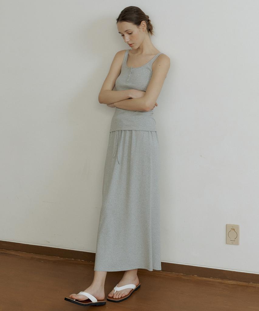 Otte Rib Stripe String Skirts_2Color