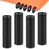 BENECREAT 100pcs Disc Binder 32mm for DIY Photo Replaceable Bookbinding Binding Black Rings, Wide, Loose-Leaf Rings, Plastic, Books, Notebooks,