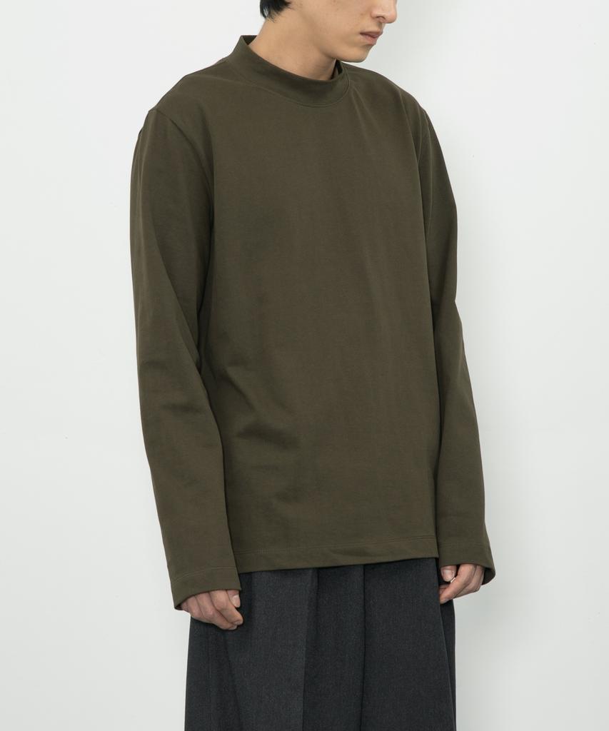 RAW TO RAW Mrn007 Fine Cotton Half Neck Pullover (Fiddle Leaf)