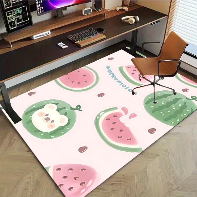 1PC Watermelon Carpet Ultra Soft, Thick & Absorbent, Non Slip Machine Washable Mat for Entryway