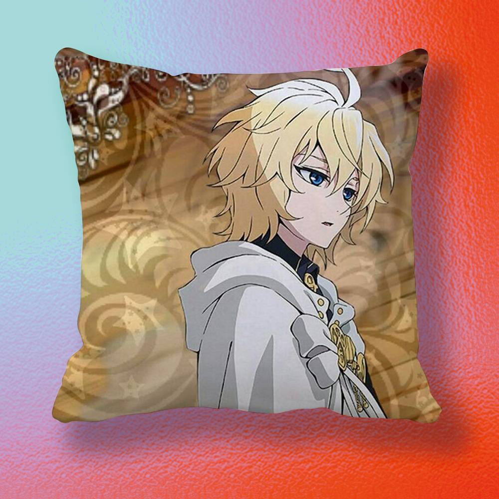 Seraph of the End Doublesided printed pillow cover Solid color minimalist pillowcase fits all bedroom styles