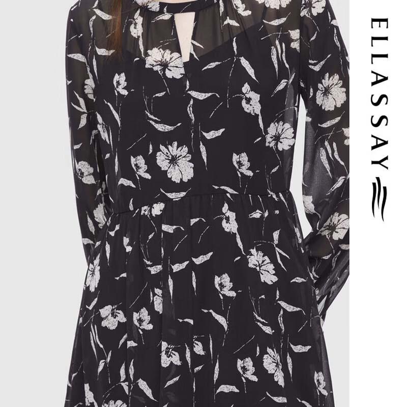 ELLASSAY Elegant Jacquard Mid-Length Dress