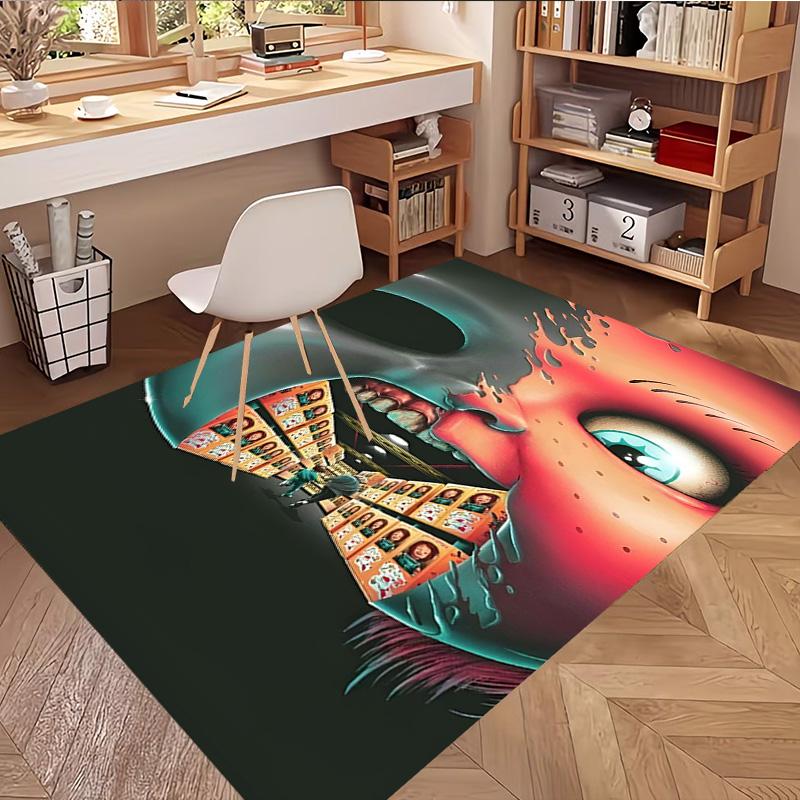 Bride of Chucky Print Rug, Washable Floor Carpet, For Entryway Dorm Laundry Room Office Study, Home Decor Birthday Christmas Gift