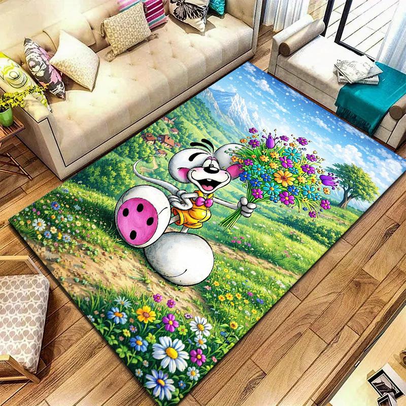 Diddl Carpet Rug for Living Room Bedroom Home Sofa Decoration,Kids play Non-slip Floor Mat