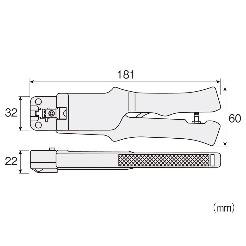 HOZAN Modular plug crimping tool For LAN 8 cores Compatible Hirose Electric Oki Electric Cable with Panduit, Co., Ltd., Co., Ltd. P-711