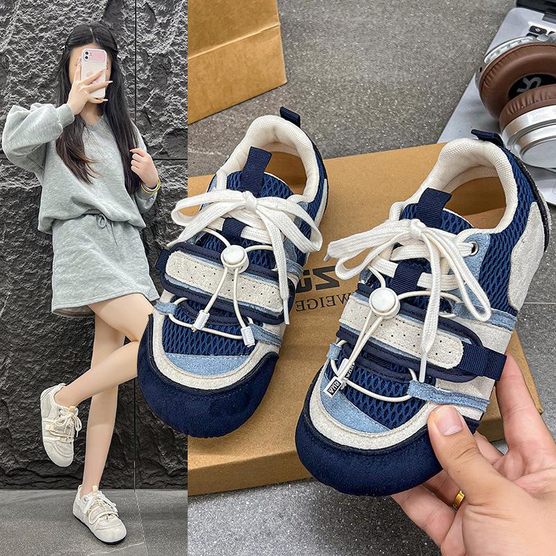 Ugly cute German training shoes women's 2025 summer new thin breathable versatile mesh Forrest Gump shoes casual hollow sports shoes