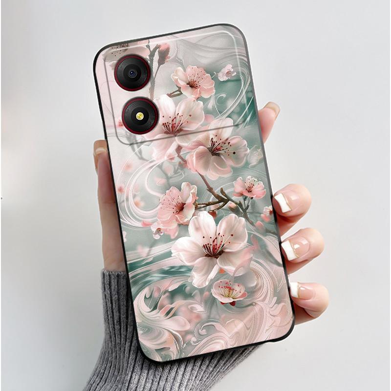 Casing For ZTE Blade A34 / A54 4G Phone Case Shell Aesthetic Cute Cat Astronaut Soft TPU Silicone Black Protective Cover Bumper