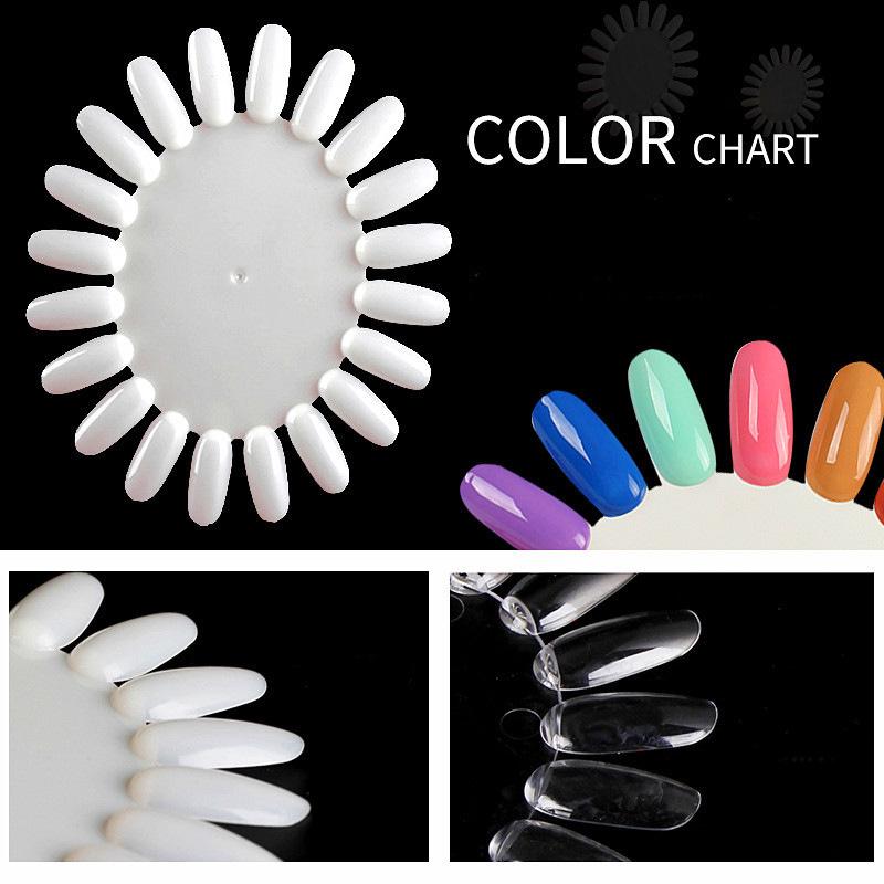 20-Color Oval Nail Polish Gel Display Board for Manicure