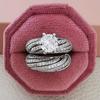 Luxurious Non-Fading Unisex Diamond Wedding Band Set