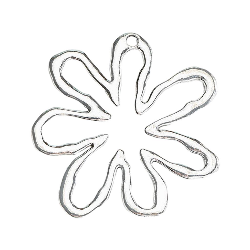Fashion Hollow Flower Pendant Jewelry Making Irregular Flower Bead Earring Dangle Pendant 3D Flower Charm Party Favor