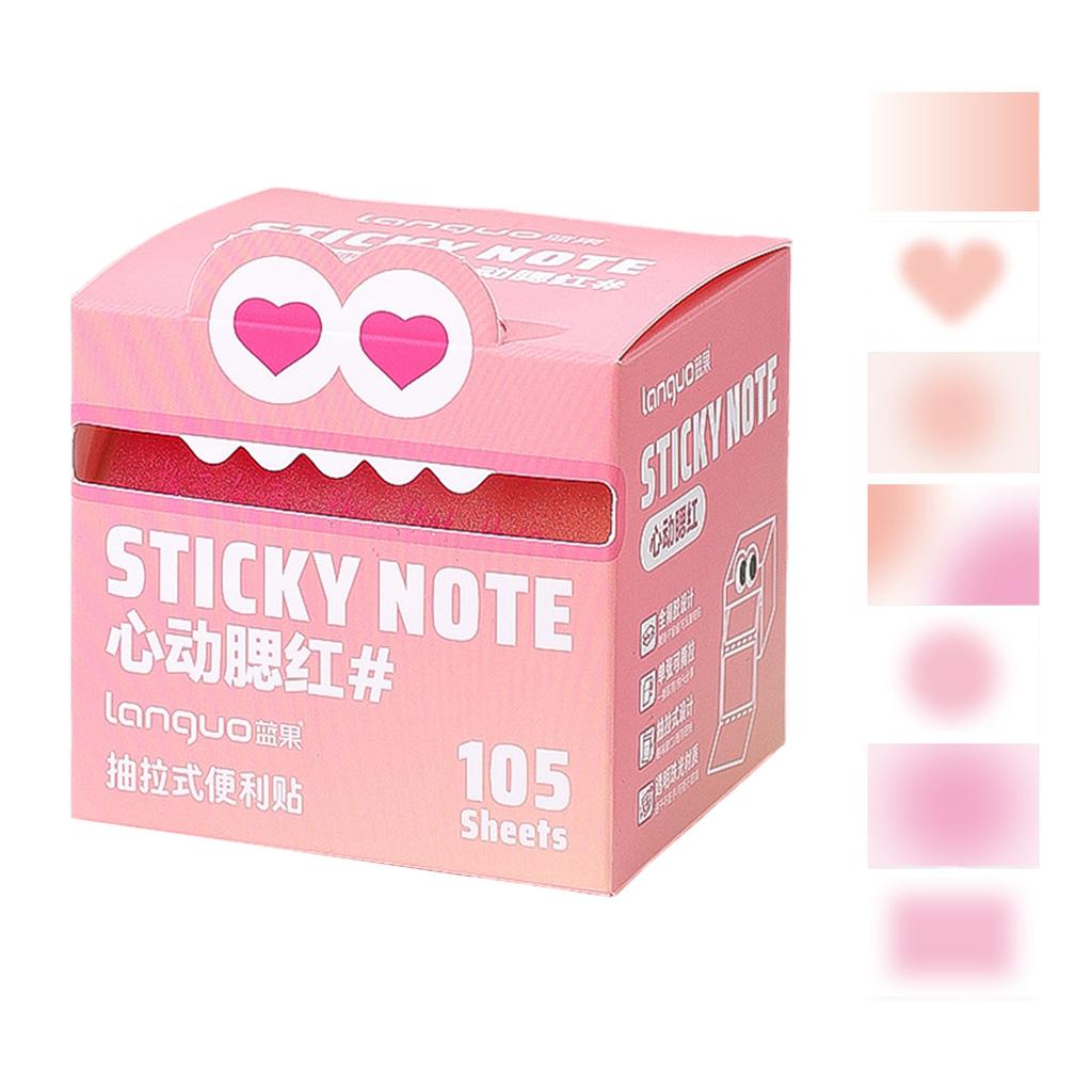 Clear Pull-Out Memo Pads Self-Adhesive 105Sheets 108Sheets for School Office Home Dormitory