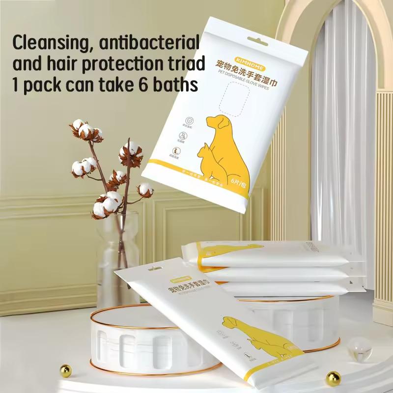 Pet Wash-Free Gloves: A Disposable Bathing Tool for Pets. Pet Supplies: Deodorizing Dry Cleaning Wipes for Cats and Dogs.