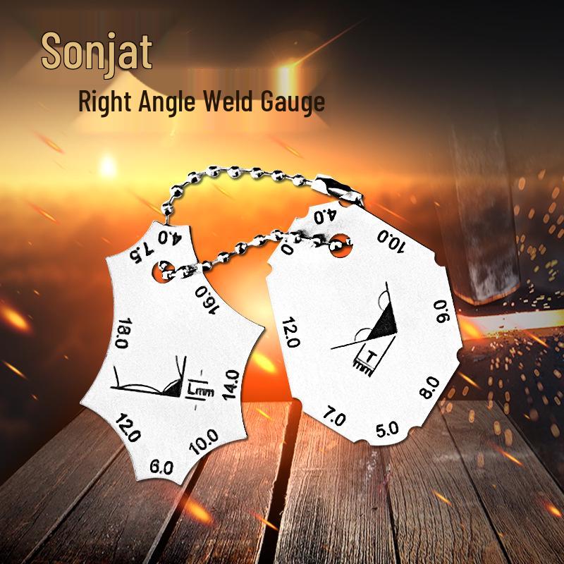 Stainless Steel Right Angle Weld Gauge - Portable Weld Inspection and Measurement Tool