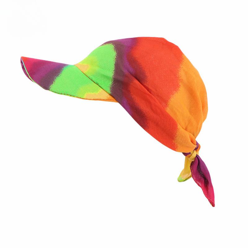 Baseball Cap Brim Sunshade Women Men Hat Korean Square Scarf Cap Soft Headscarf