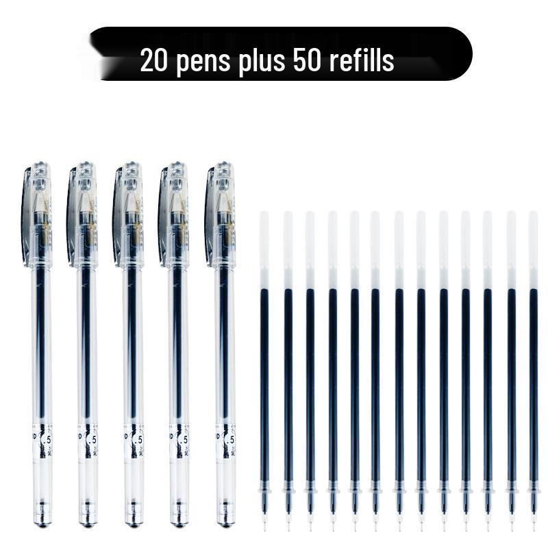 High-Quality Black Pen Set: 0.5 Signature Ballpoint, Ideal for Students & Exams