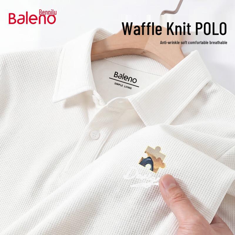 Baleno Men s JPB Print Waffle Knit Polo Shirt XL