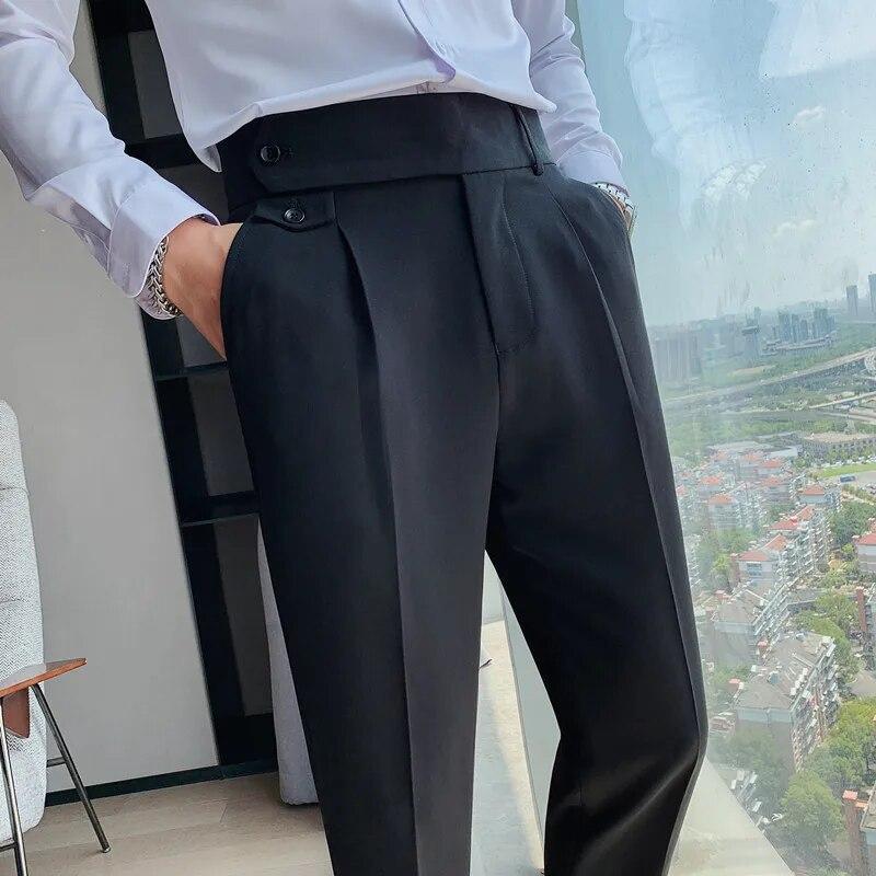Frühling Herren Anzug Hosen Mode Business Casual Dünne Kleid Hosen Männer Street Wear Soziale Formale Pantalon Kleidung