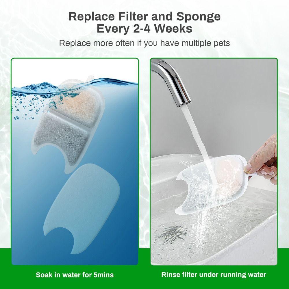 Non-toxic Pet Fountain Filter Universal Water Fountain Filter Sponges Cat Fountain Carbon Filters
