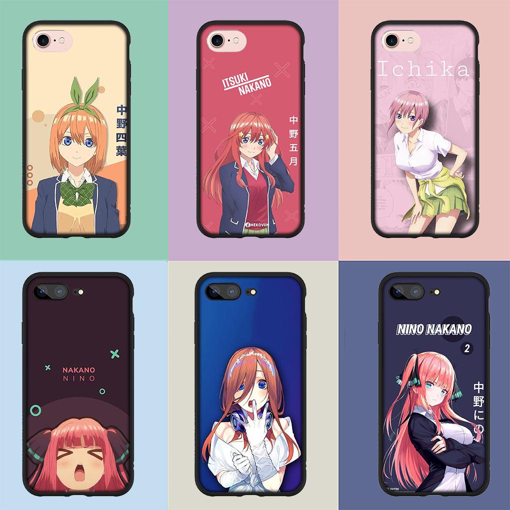 Nakano Ichika Miku Itsuki Nino Yotsuba Soft Phone Cover for Apple iPhone 15 14 Plus 13 12 Mini Pro Max XR + 13Pro 14+ 15+ Case