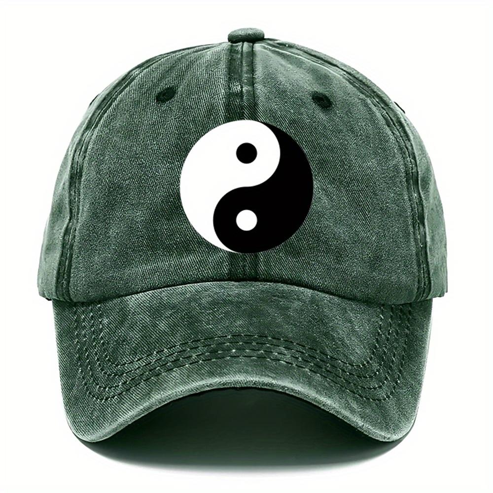 pc Tradition Tai Chi Washed Hats Baseball Hats Hats with Multiple Color Options Adjustable Style DAD Hats Suitable for Outd