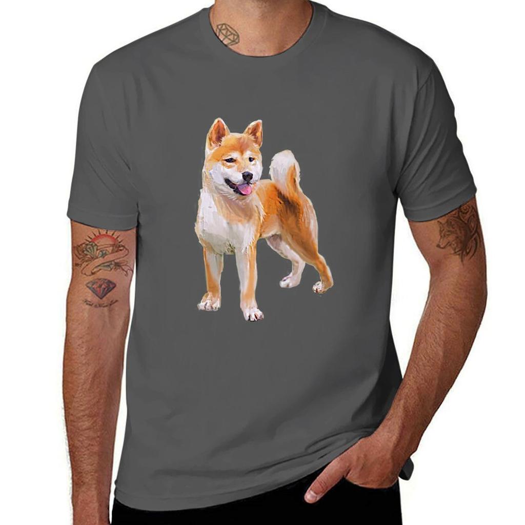Japanese Dog Pet Shiba Tshirt Big And Tall Crew Neck Tee