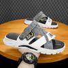 2026 Trendy Men's Sandals Roman Shoes Two-Use New Summer Cool Hollow Beach Shoes Slippers Rubber Sole Comfortable Breathable