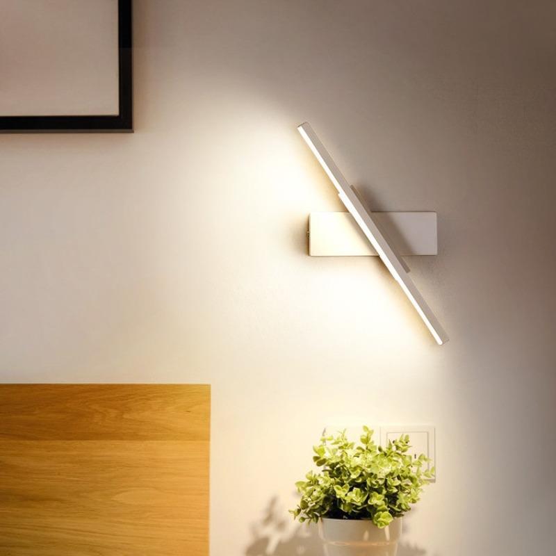 Wall Light 330 Rotatable Adjustable Light Angle Indoor LED Wall Lamp  Simple Aluminum Light Fixture for Living Room Hallway