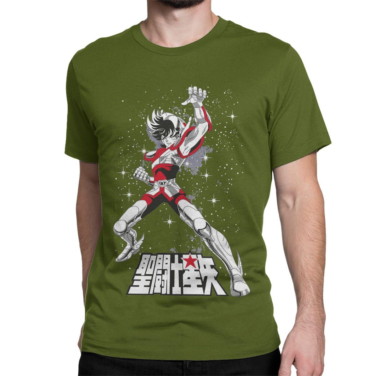 

Рыцари Зодиака Японское Аниме Мужская Женская Футболка Saints Seiya Креативные Футболки Футболка с Коротким Рукавом Хлопок Оригинальная Одежда 4XL