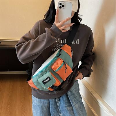 Sac de poitrine Sport Sac à bandoulière contrasté Sac bandoulière pour les trajets