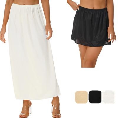 Frauen glatter elastischer Bund Unterrock Petticoat unter Kleid